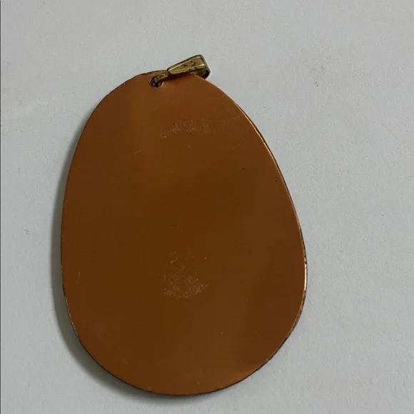 Source Unknown Multicolor Abstract Patchwork Pendant with Gold Bail - Picture 2 of 2